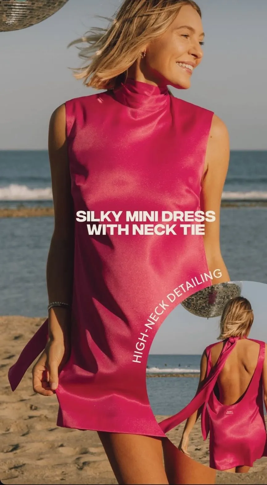 daily drills pink dress Daily Drills Silky Mini Dress