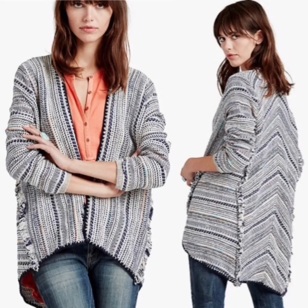 Lucky Brand Pottery super cute fringe multi color Aztec cardigan - Image 2