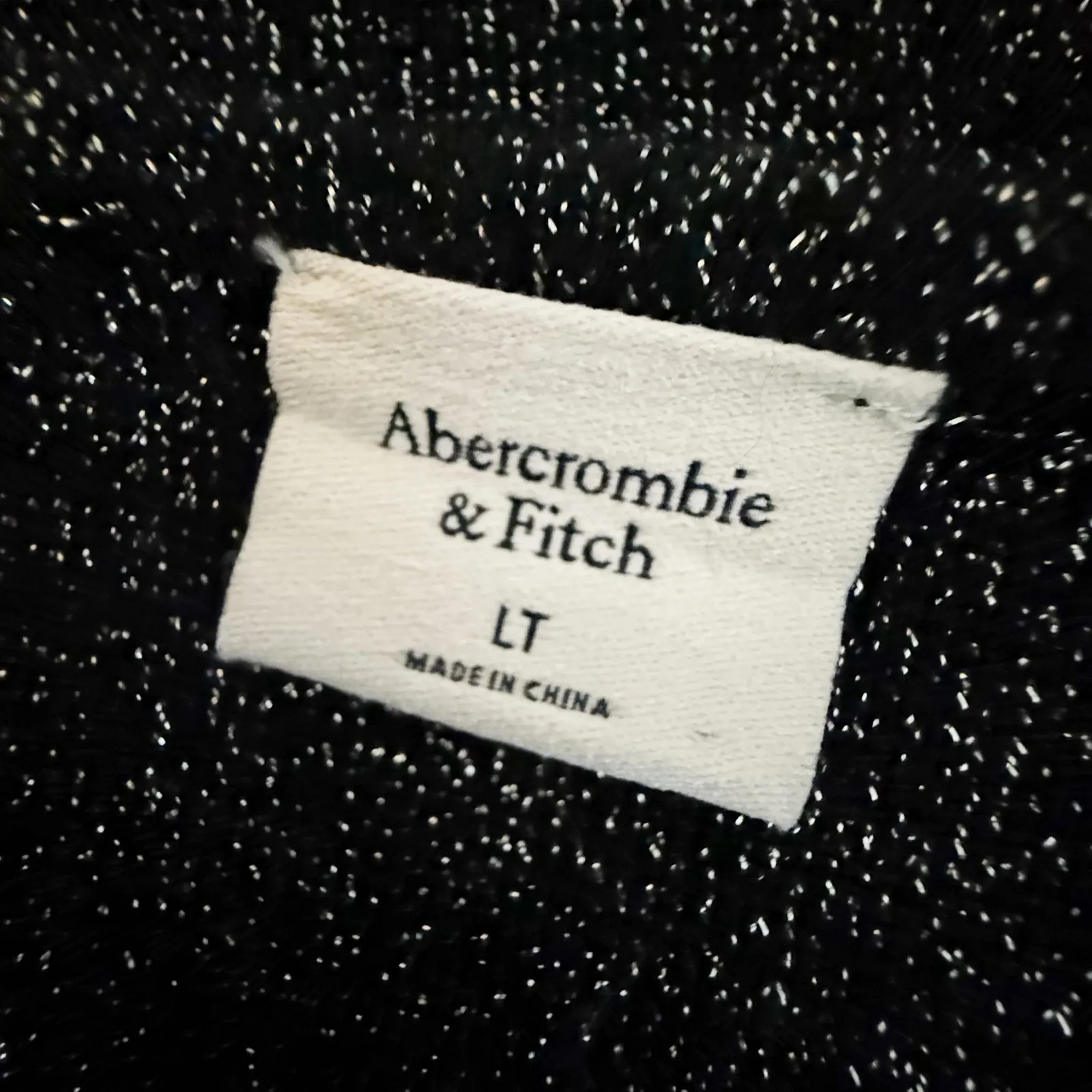 ABERCROMBIE & FITCH | Black Sweetheart Sparkle Strapless Dress | Size Large Tall - Image 9