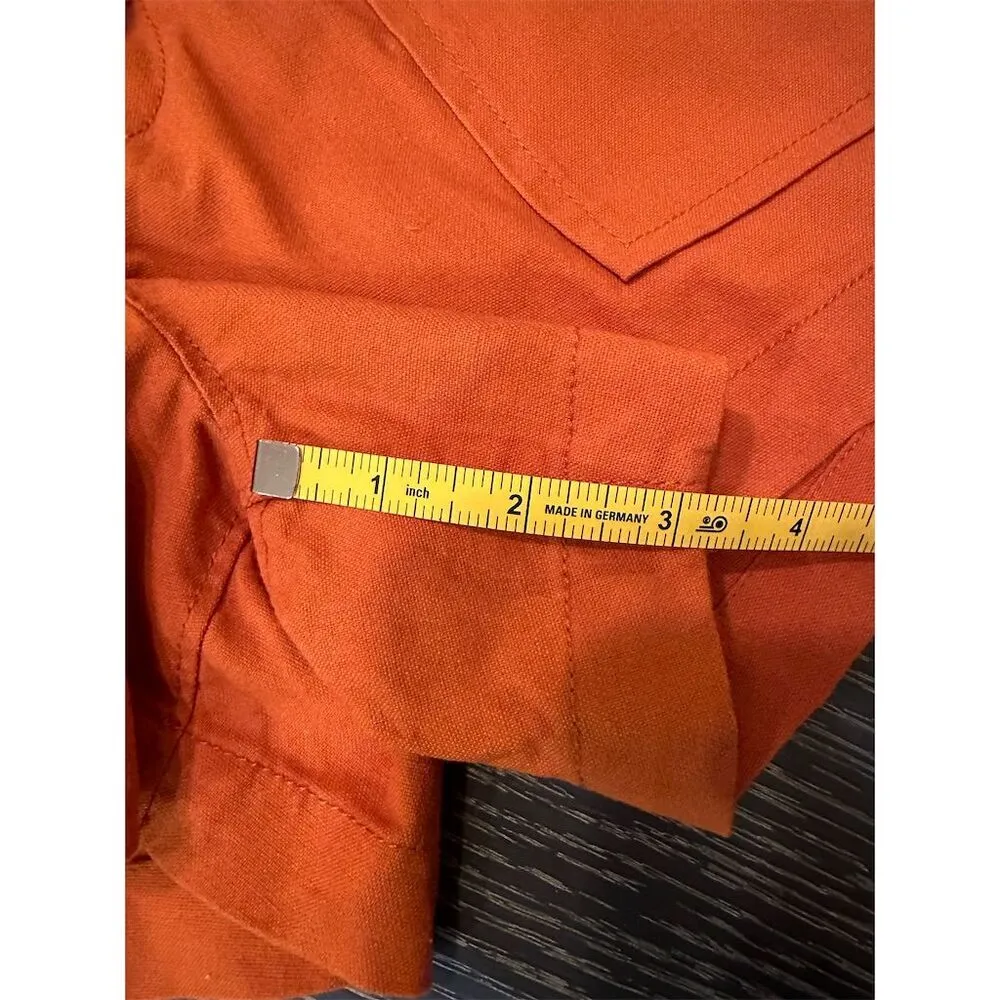 Black NYC Women’s High-Waisted Button Front Shorts Orange Size 24 NWT - Image 6