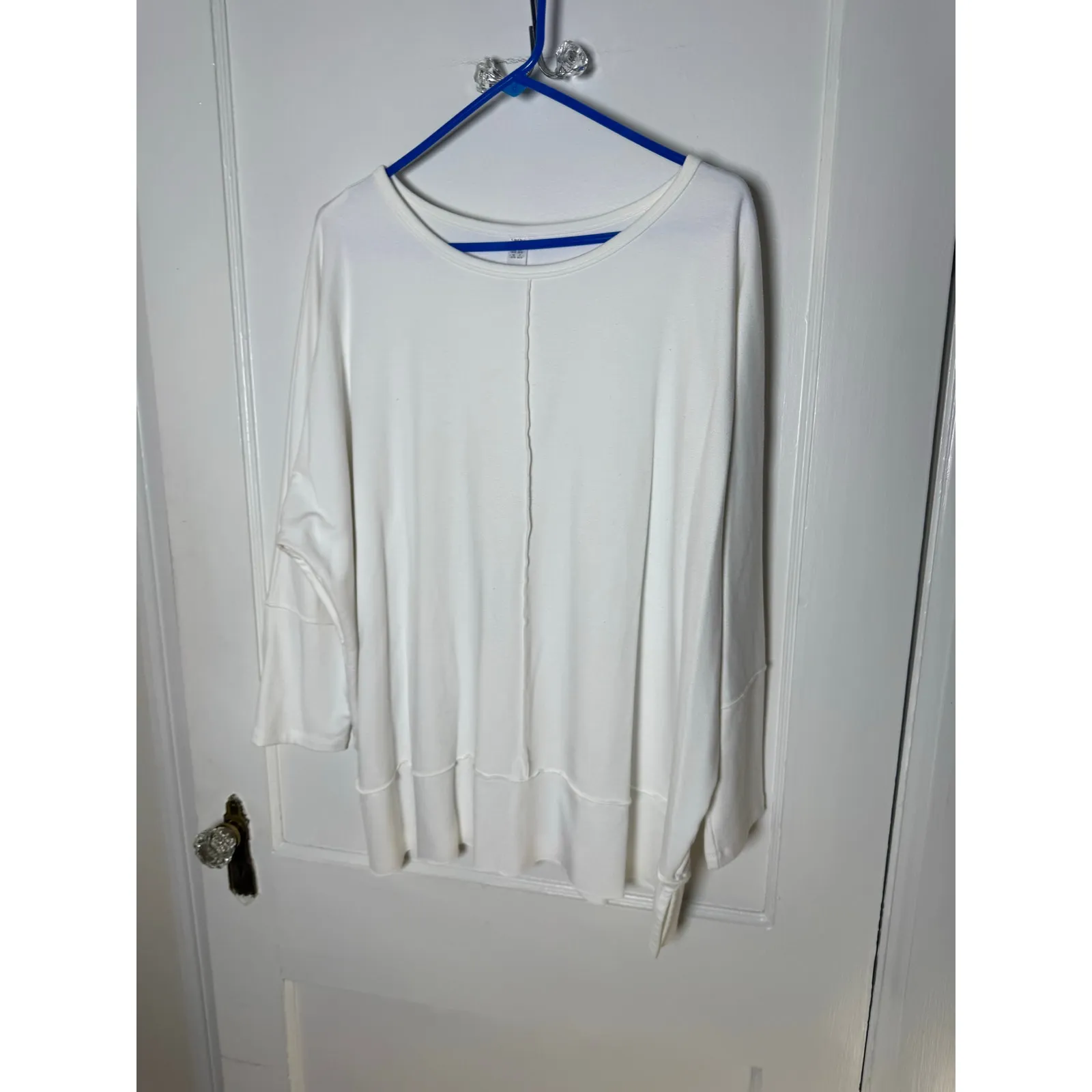 Spanx  White Dolman Oversized Sweatshirt Minimalist 3/4 Sleeve Women's Plus 1X - Image 2