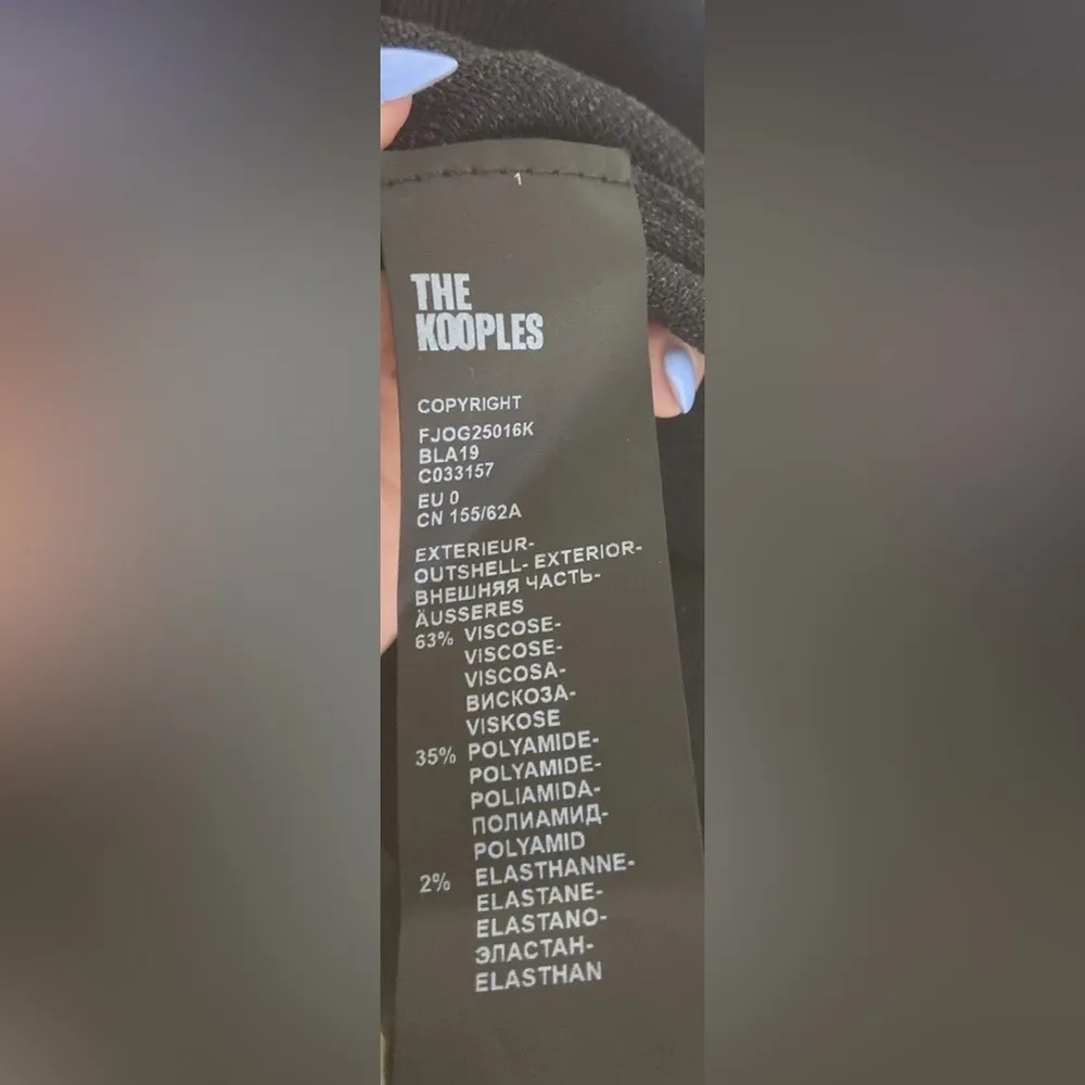 The Kooples Authentic All Over Black and Grey Logo Leggings Size Large NEW - Image 7