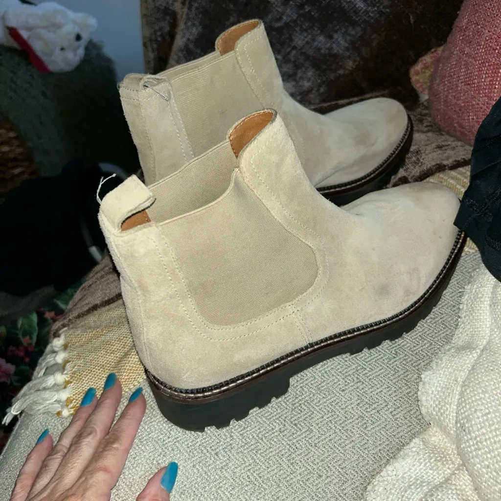 Caslon Light Tan Suede Ankle Boots - Image 5