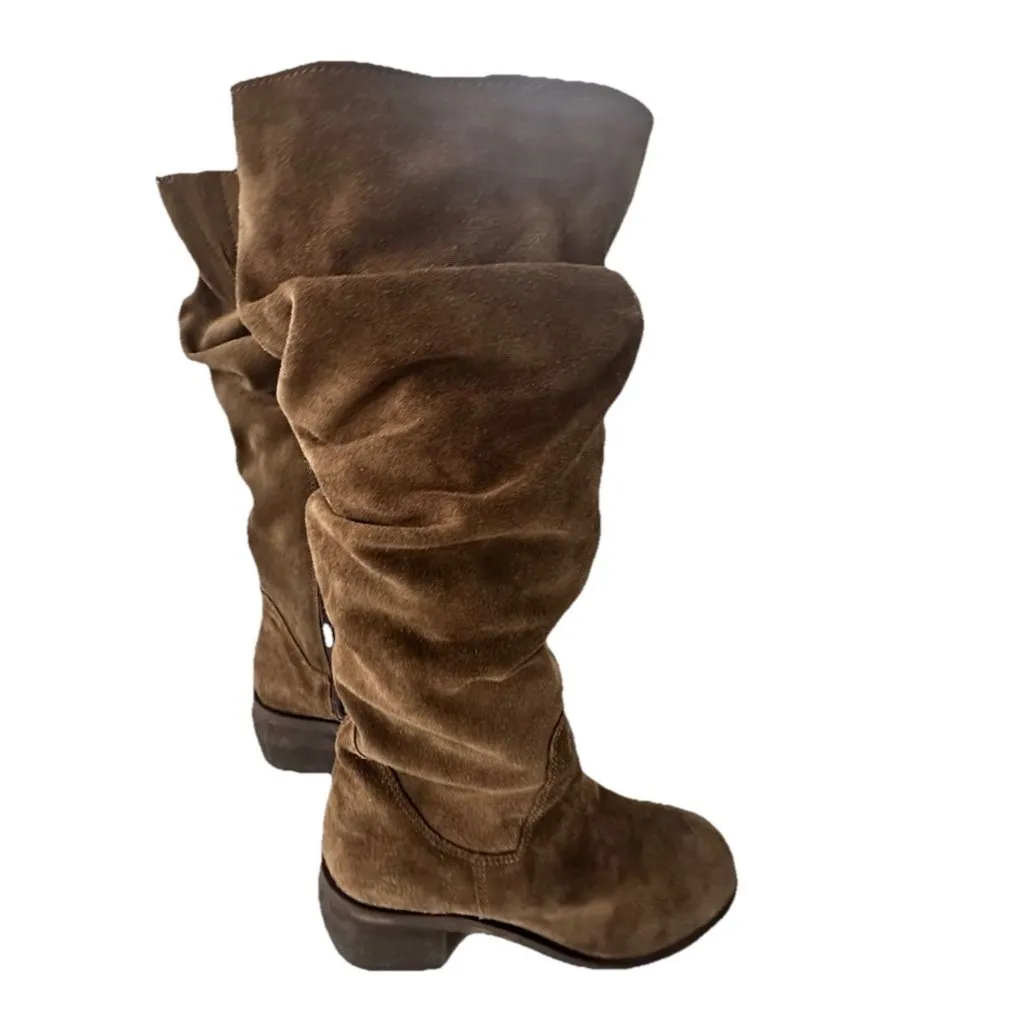 Matisse Alicante Chestnut Brown Suede Slouchy Heeled Knew High Boot NEW Size 6.5 - Image 3