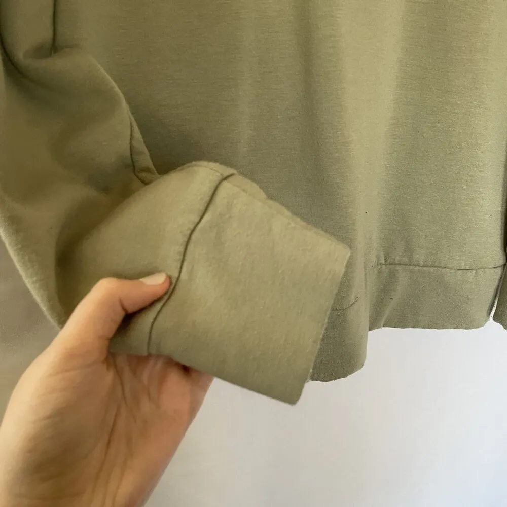 Eddie Bauer light green crewneck fleece sweater women's size small top casual - Image 4