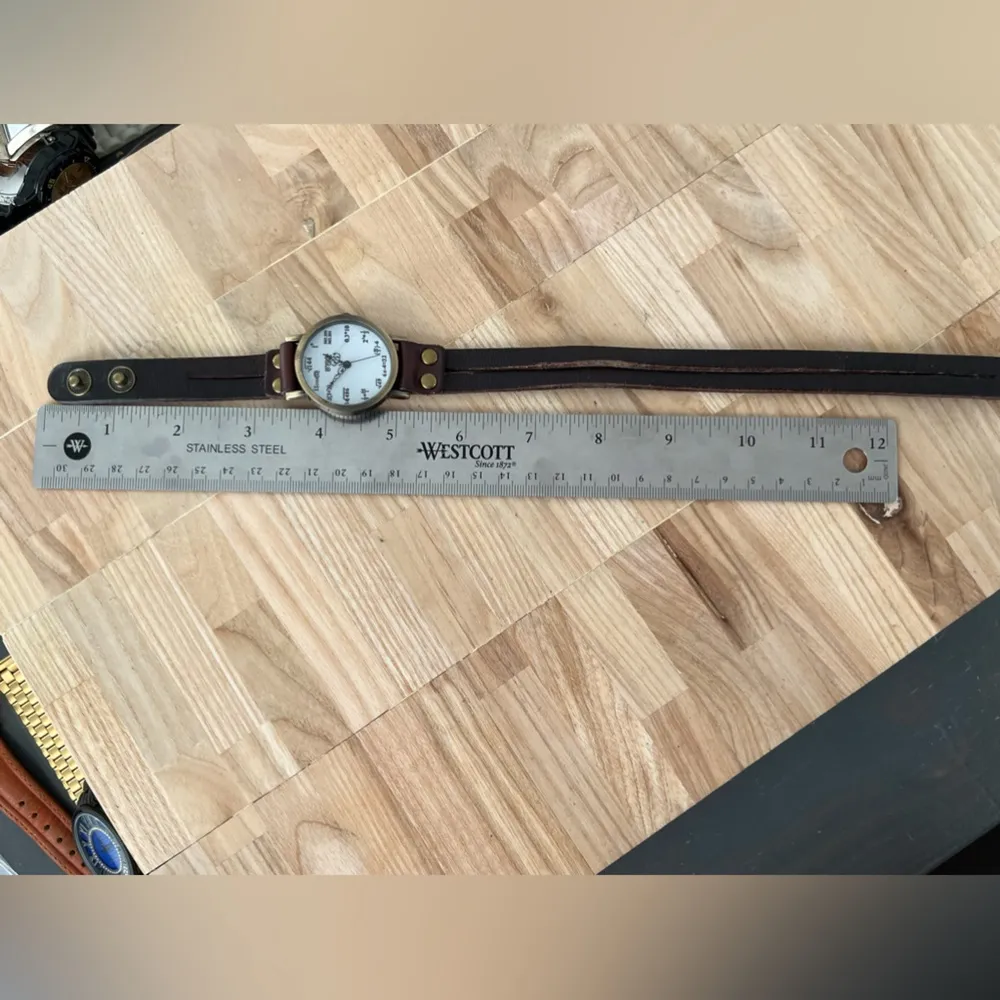 Mathematical Markers Watch Brown Leather Wrap - Image 7