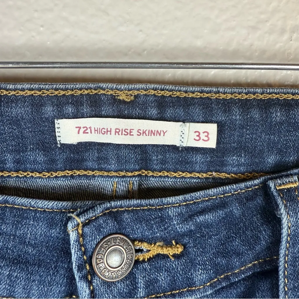 Levi’s 721 high rise skinny jeans SZ:33 - Image 8