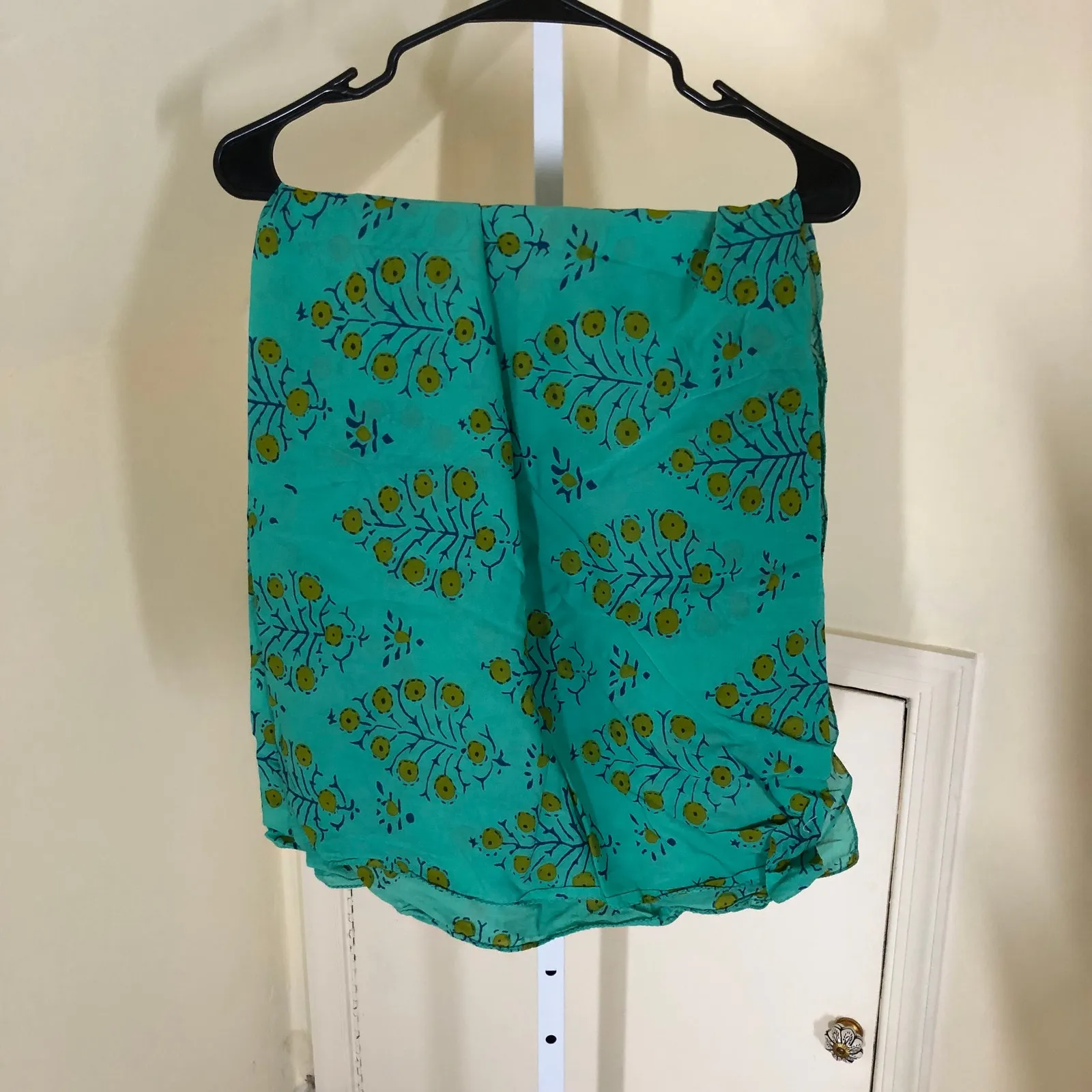 Gap EUC Women's Green Yellow Floral Pool Wrap Sarong Skirt One Size - Image 2