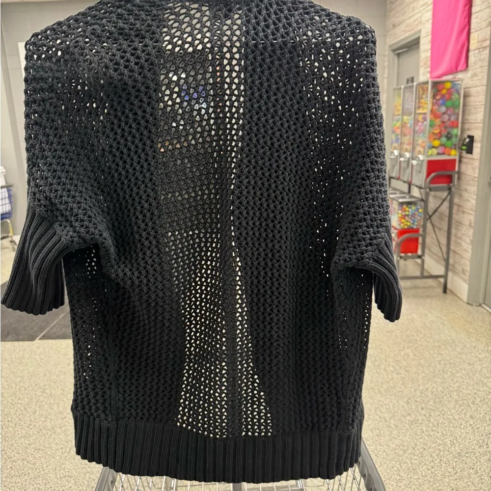 Express Black Chunky Knit Cardigan - Image 2