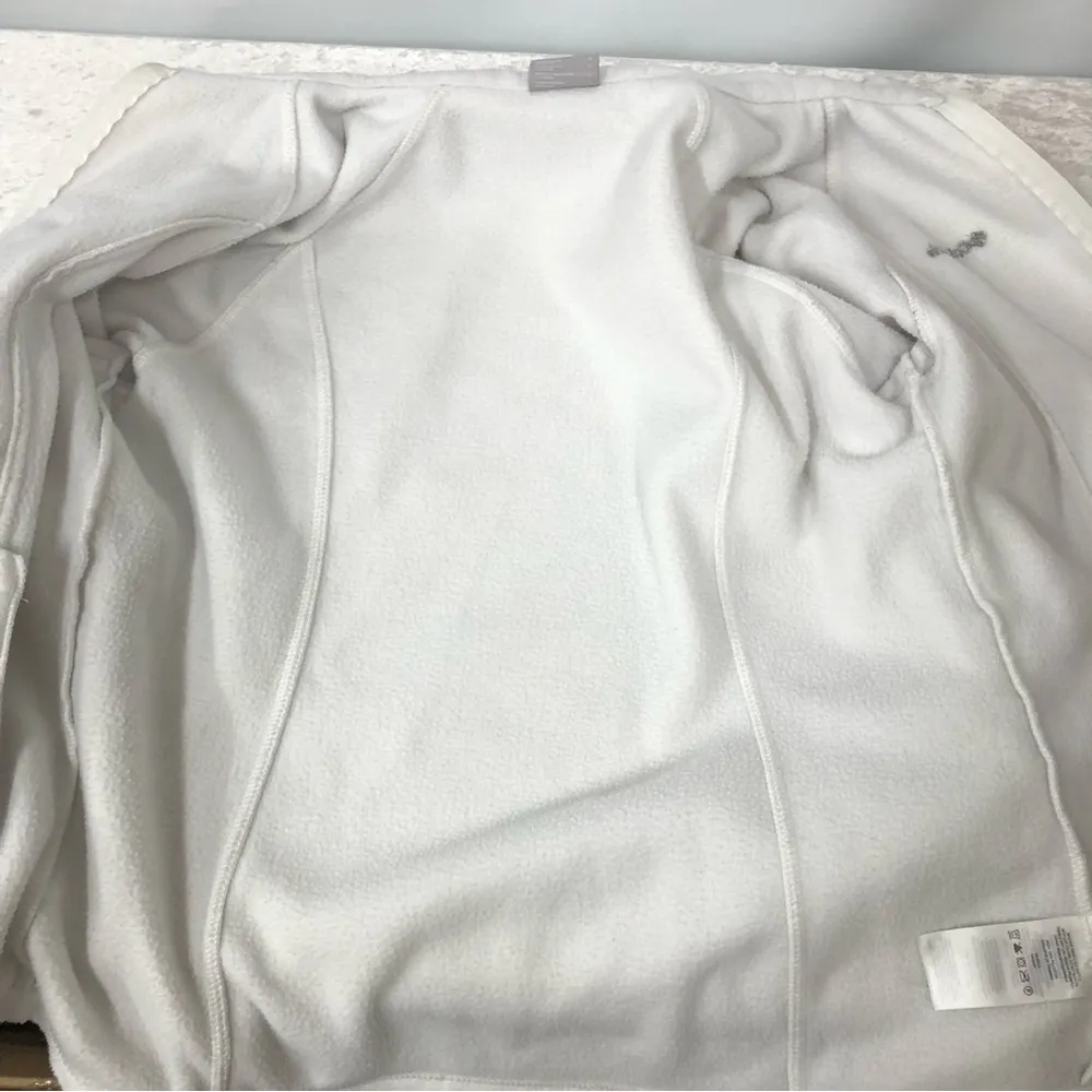 Columbia Full Zip Fleece white Jacket Women's Size L - Image 5