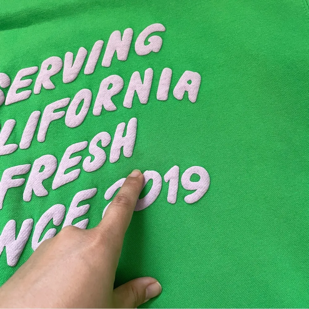 Tower 28 Beauty Serving California Since 2019 Crewneck Sweater Green (Medium) - Image 7