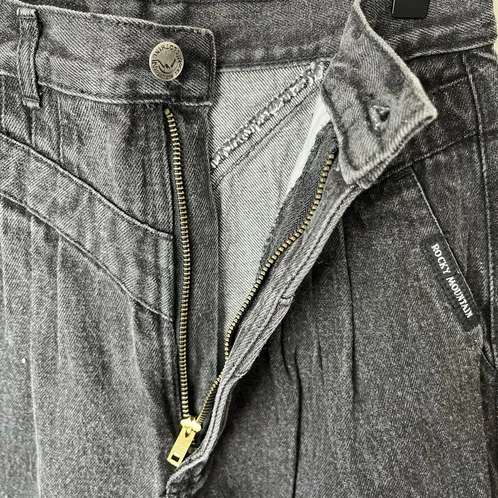 Rockies Vintage Southwestern Bareback Denim Straight Leg Washed Black Jeans Size 25 - Image 5