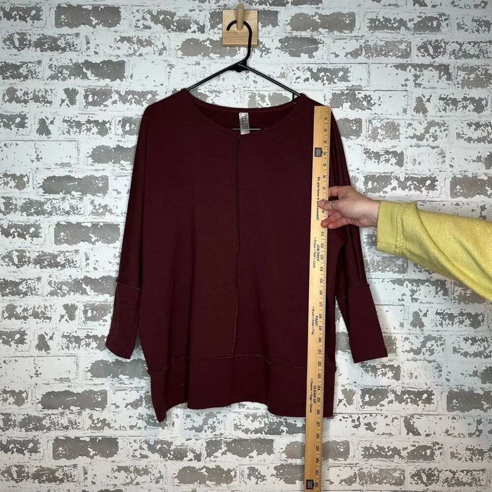 Spanx | women maroon crewneck top - Image 8