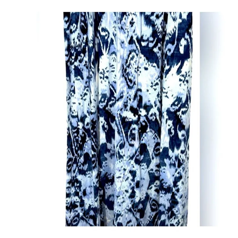 Cynthia Rowley Blue White Tie-Dye Fold Over Maxi Skirt XS NWT - Image 7