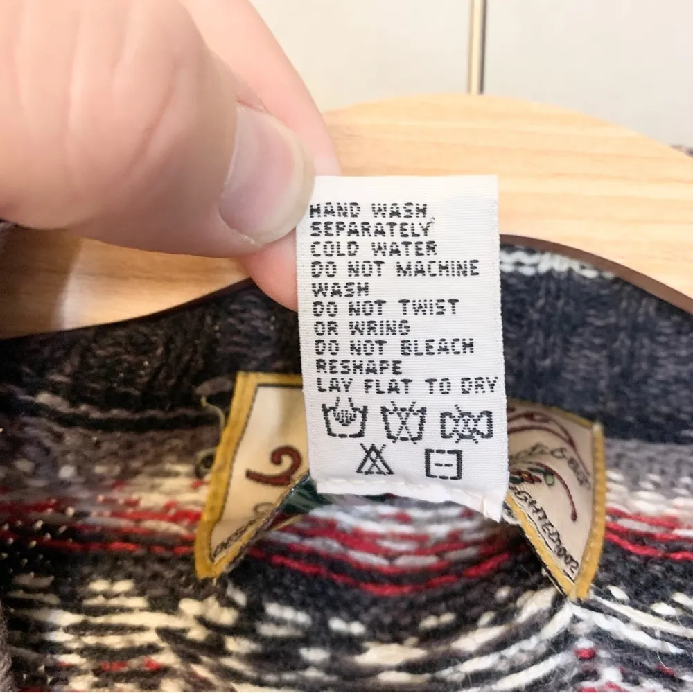 Vintage Fair Isle Sweater Full Zip Size L Size L - Image 9