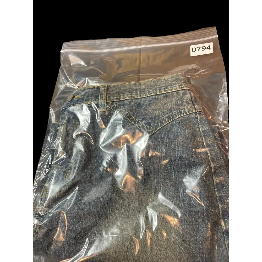 LA Blues 90s Y2K Antique Wash Denim Stretch Mini Skirt 10 - Image 8