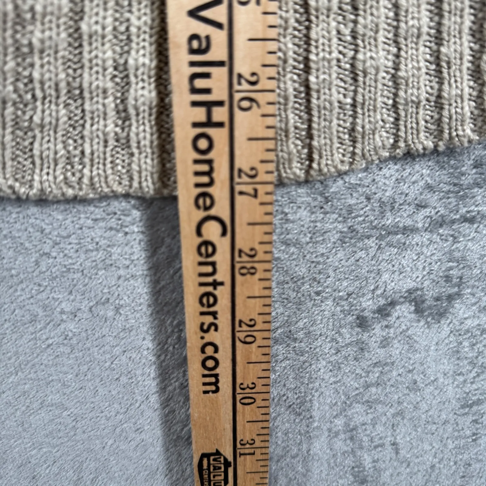 Artesia Cardigan Sweater Womens Small Beige Gray Striped Knit Open Front Neutral Tan - Image 10