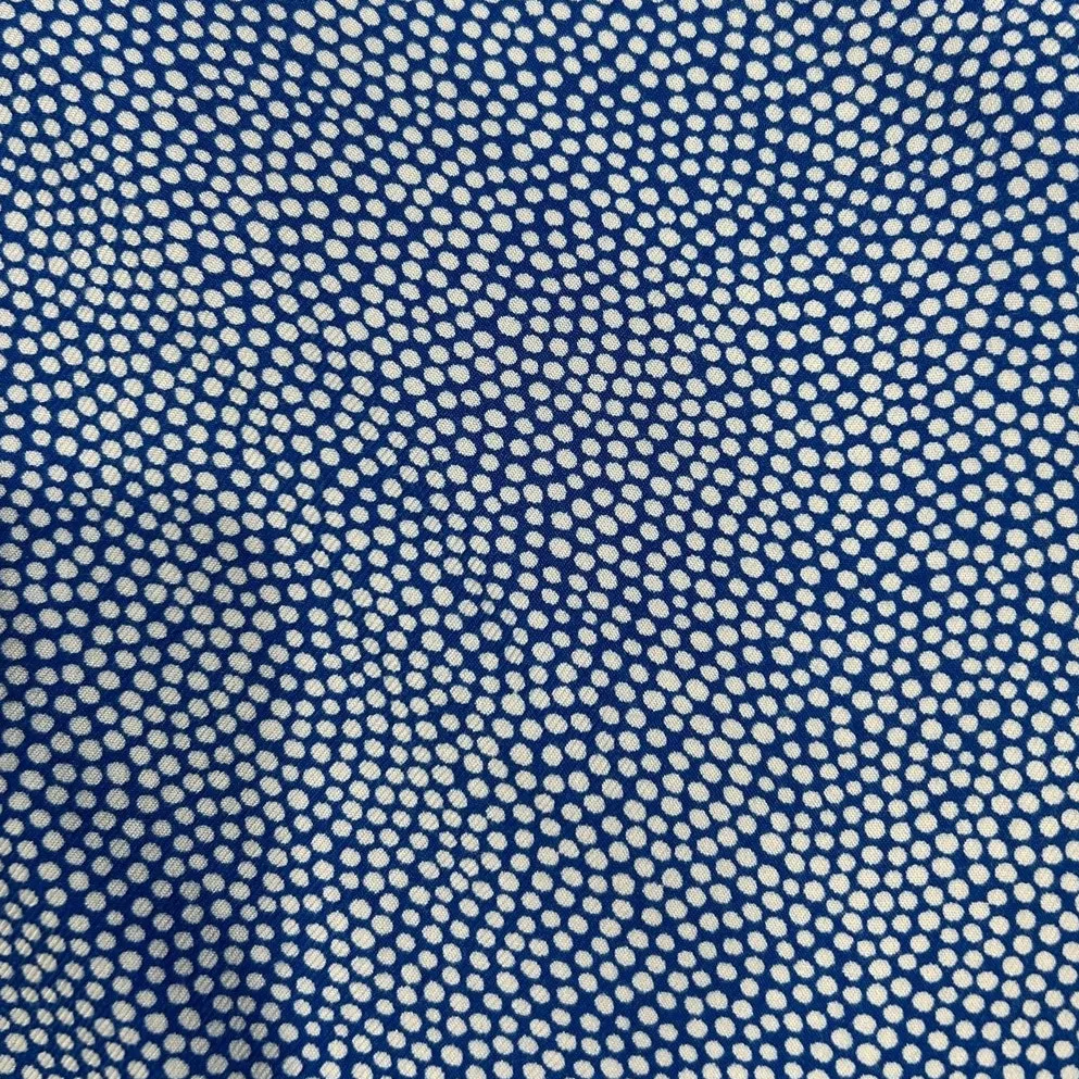 BODEN Women's Paula Polka Dot Shirt US 4 Popover Collarless Long Sleeve Tunic Blue - Image 2