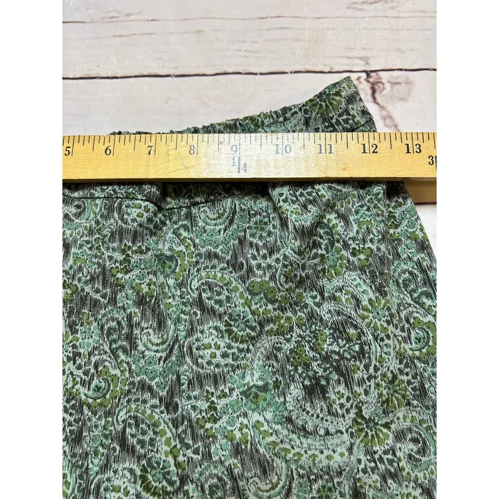 Isaac Mizrahi Size 0 Tall Green Snakeskin Pullon Pants Novelty Animal Print - Image 5