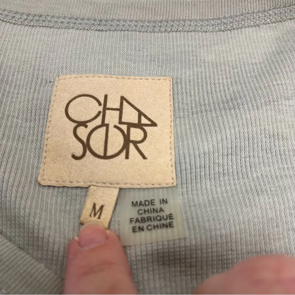 Chaser Womens Medium Camo Camouflage‎ Grey Gray Shirt Snap Long Sleeve Top *FLAW - Image 2