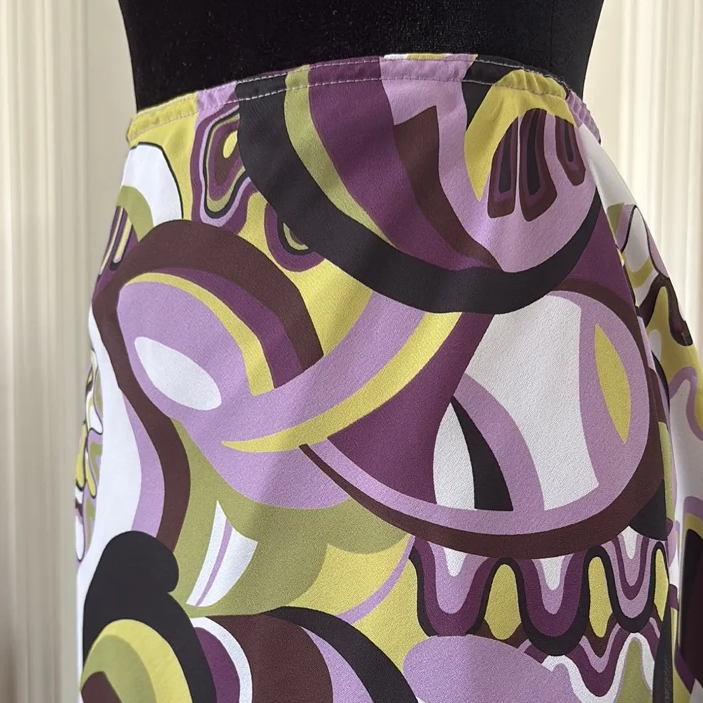 A. Byer Y2k Patterned Asymmetrical A-Line Skirt - Image 4