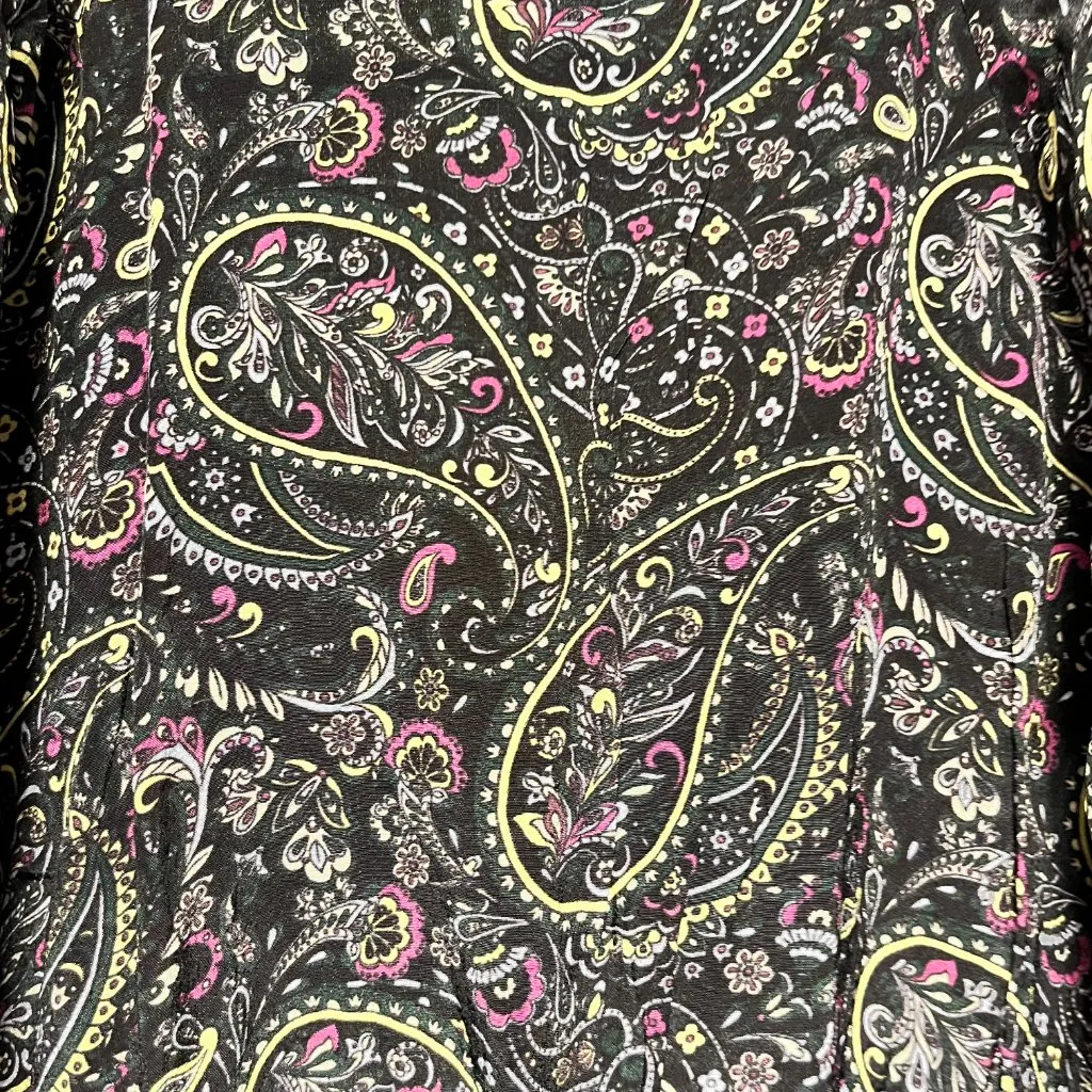 Elizabeth James The Label Hallie dress paisley size XS tiered smocked NWT - Image 11