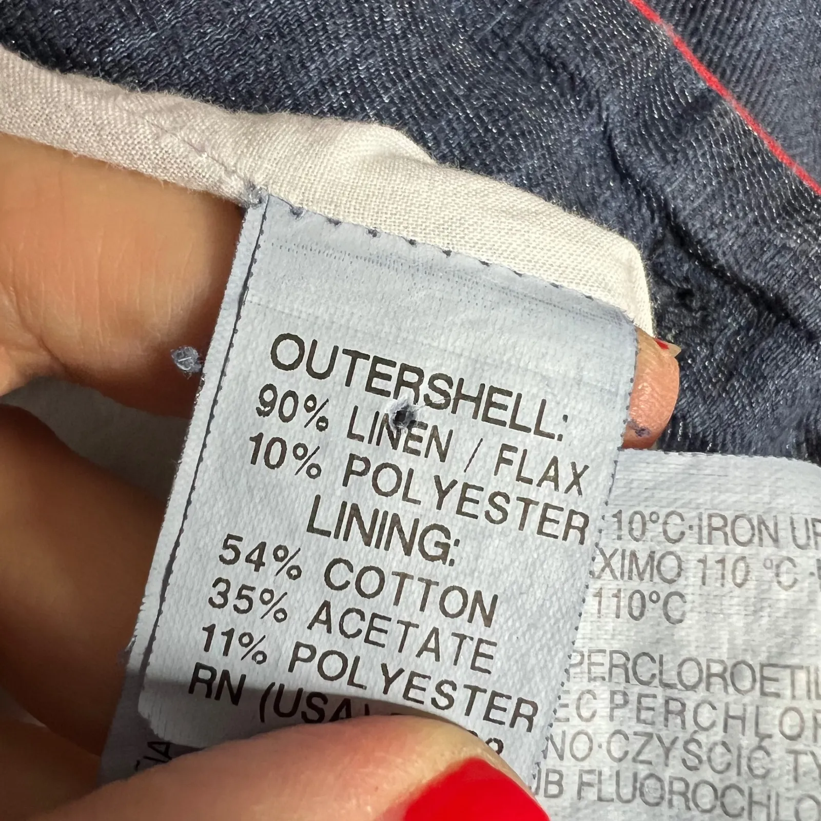 ZARA BASIC Military Style Linen Blend Jacket Size M Chambray Gold Buttons Blue Size M - Image 7