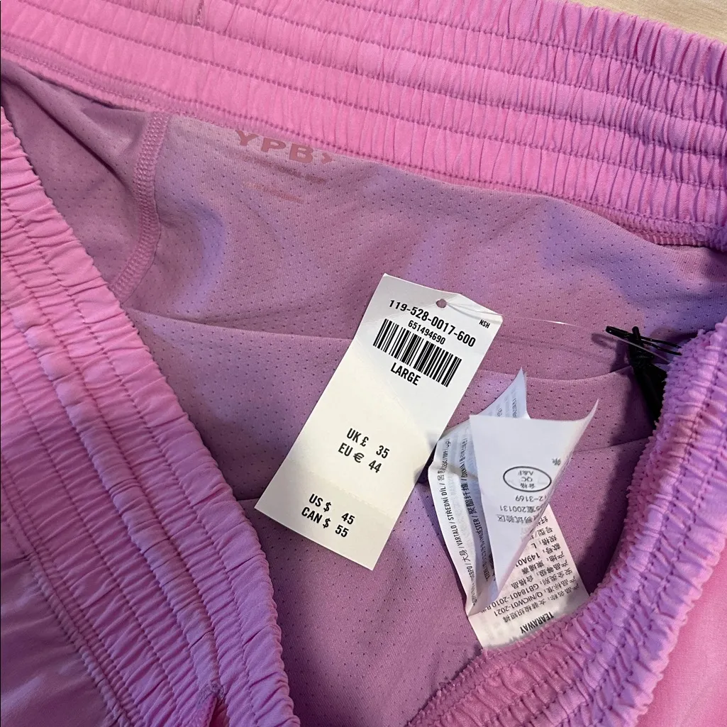YPB A&F Athletic Shorts Pink Size L - Image 2
