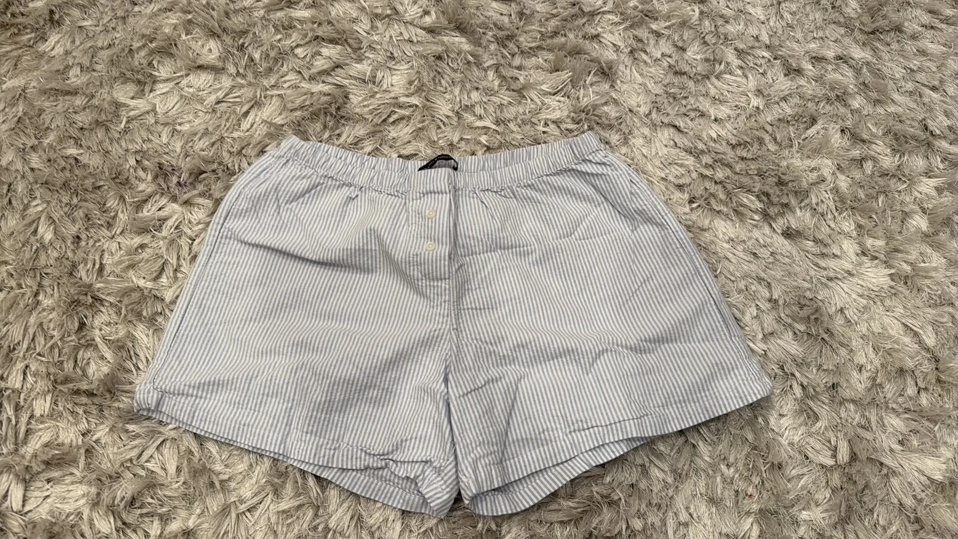 Brandy Melville Striped Shorts Blue White - Image 3