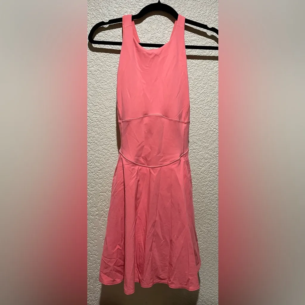 Lululemon Court Crush Dress Raspberry Cream Shorts underneath No Pads Size 8 - Image 4