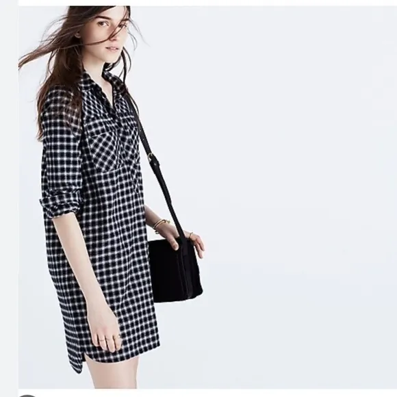 Madwell Daywalk shirt dress in Hilldale‎ plaid NWOT SOLD OUT ONLINE - Image 3