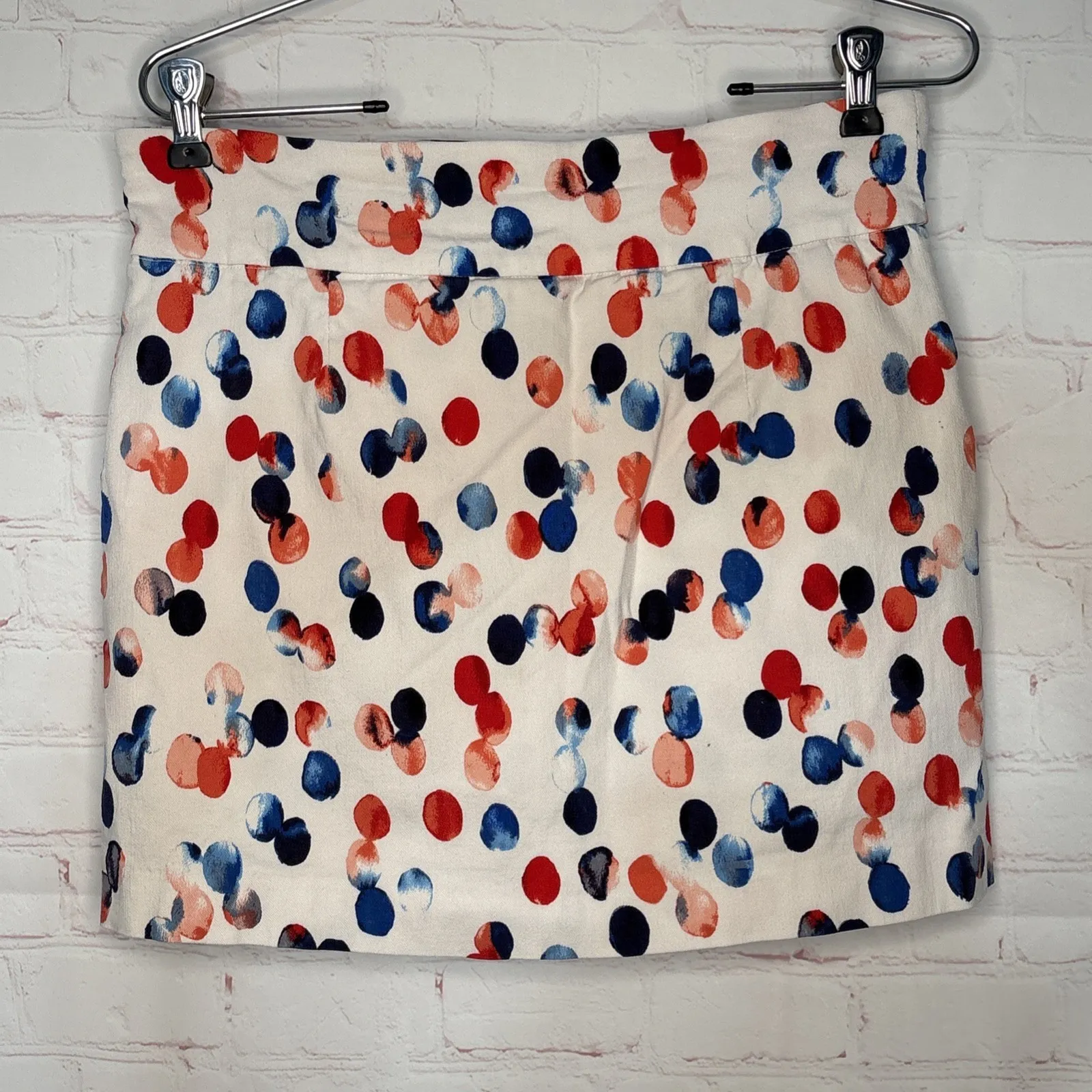 Zac And Rachel Skort Size 8 White Red Blue Polka Dot Stretch Mini Skirt Shorts‎ - Image 7