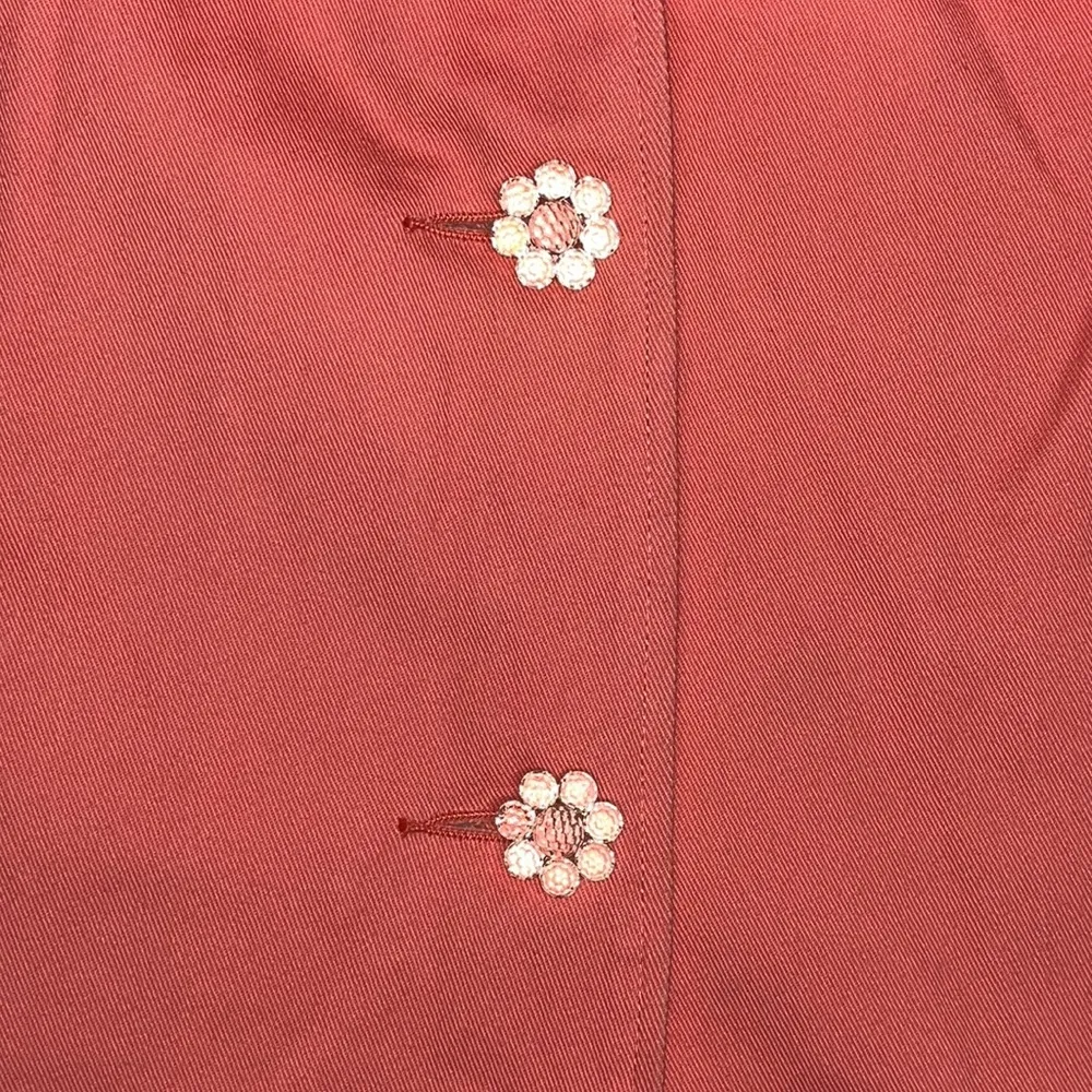 Susan Graver NWT Size 3X Pink - Ribbon Trim Flower Button Blazer Jacket - Image 7