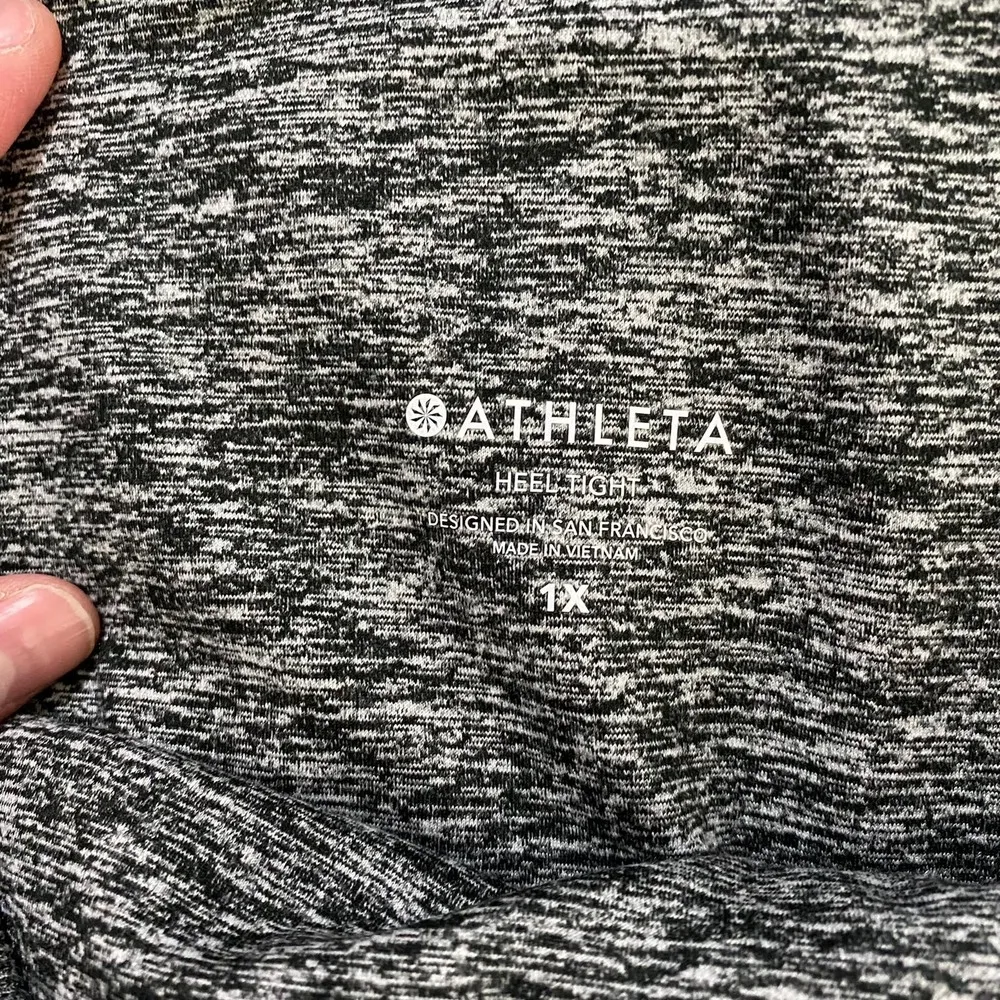 Athleta Exhale Stash Pocket Heel Tight In Softluxe Dark Heathered Gray Size 1X - Image 2