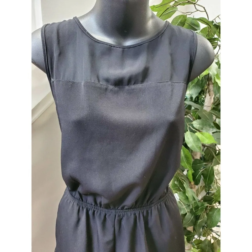 Forever 21 Women's Solid Black Polyester Sleeveless Round Neck Romper Size Small - Image 6