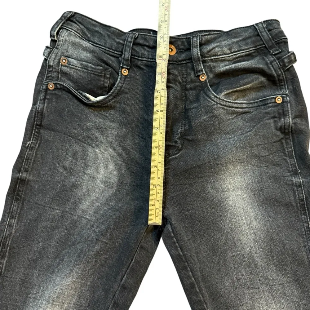 Pilcro Black High-Rise Slim Jeans Raw Hem Size 25 - Image 7