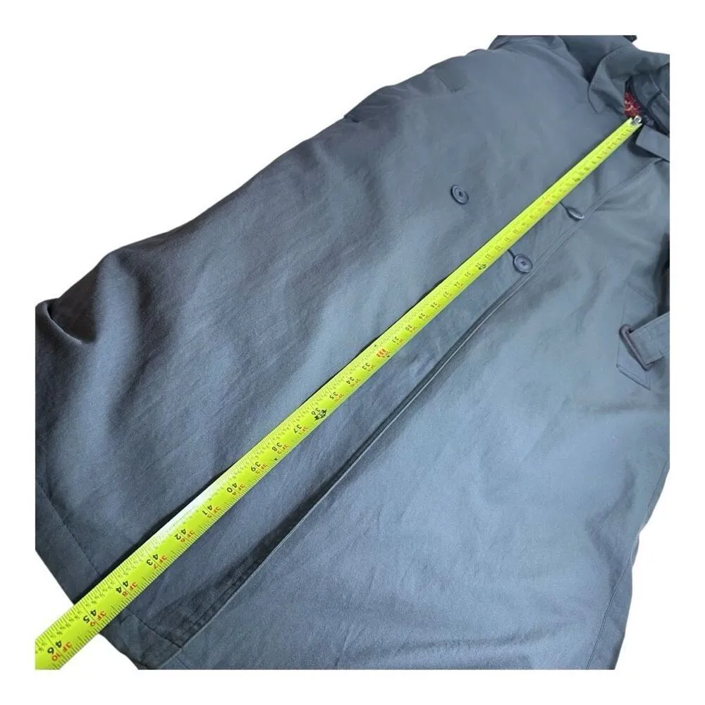 Vintage 80s London Fog Floral-Lined Thinsulate Trench Coat Wn Size12 Reg - Image 8