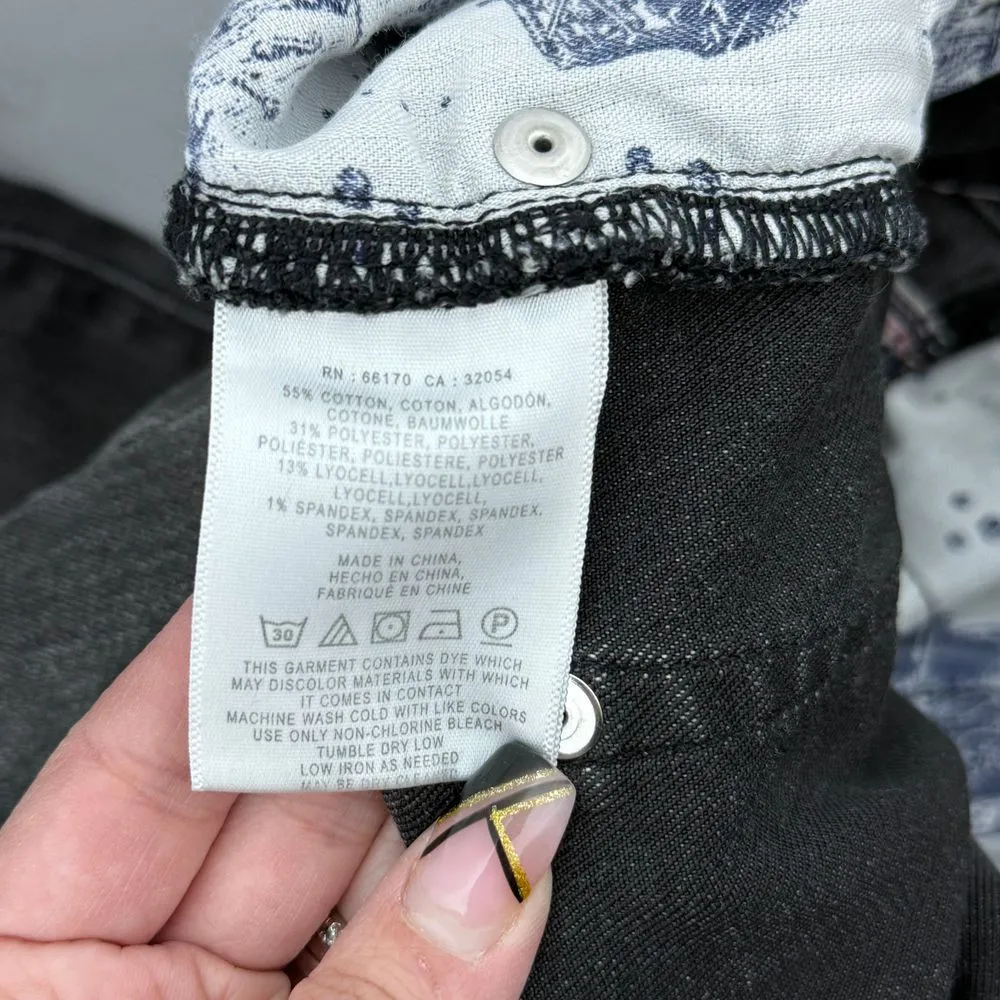 Pilcro Parallel Gray Washed Denim Straight Leg‎ Raw Hem Jeans Size 29 - Image 9