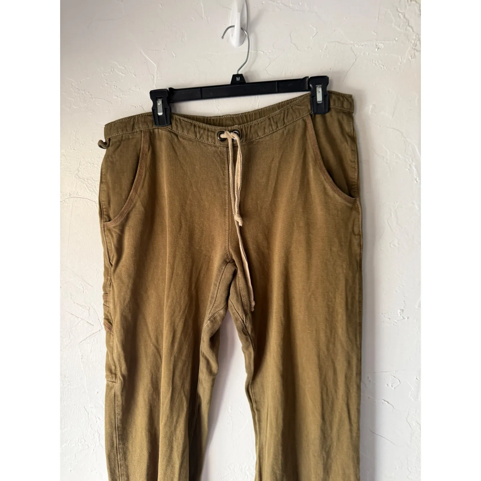 Circle Creations Hemp Blend Green Pants Drawstring Womens‎ Small Oversized Boho - Image 2