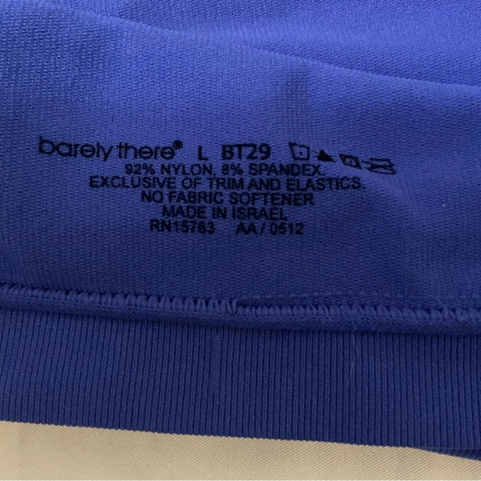 Barely There Blue Spandex Exercise Tank Camisole L Athleisure Activewear Casual Size L - Image 8