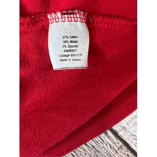 A.N.A. Maternity Ruched Red Long Sleeve Jersey Top 1X‎ Casual V-neck Tee - Image 8