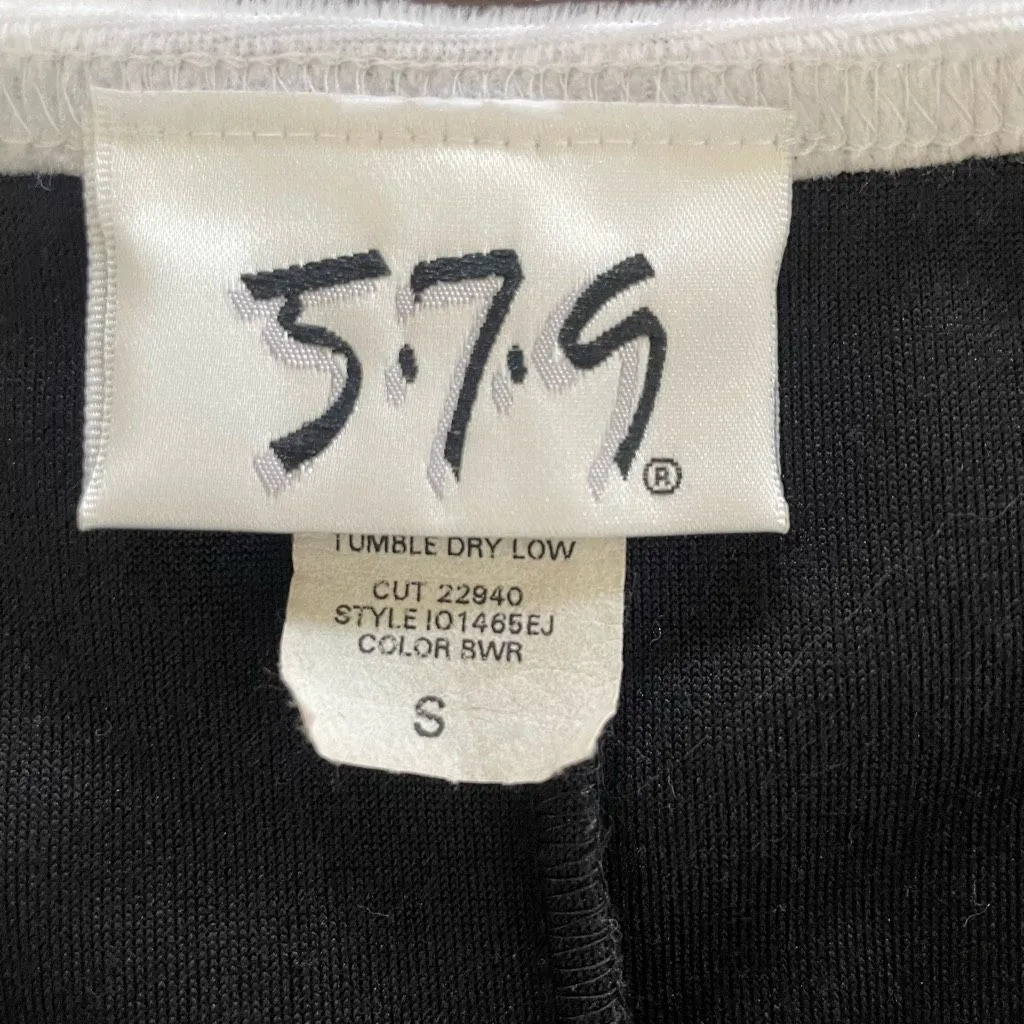 Vintage 90s 5*7*9 Colorblock Dress Spice Girls Black White Cobalt Blue S - Image 8