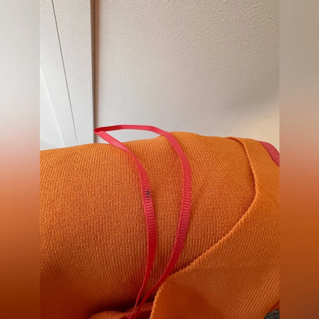 Zara Colorblock Midi Orange & Pink Halter‎ Dress Size Small - Image 10