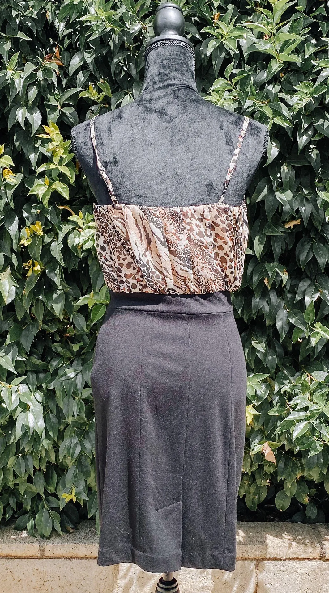 Allen B. // Animal Print & Black Mini Dress - Image 2