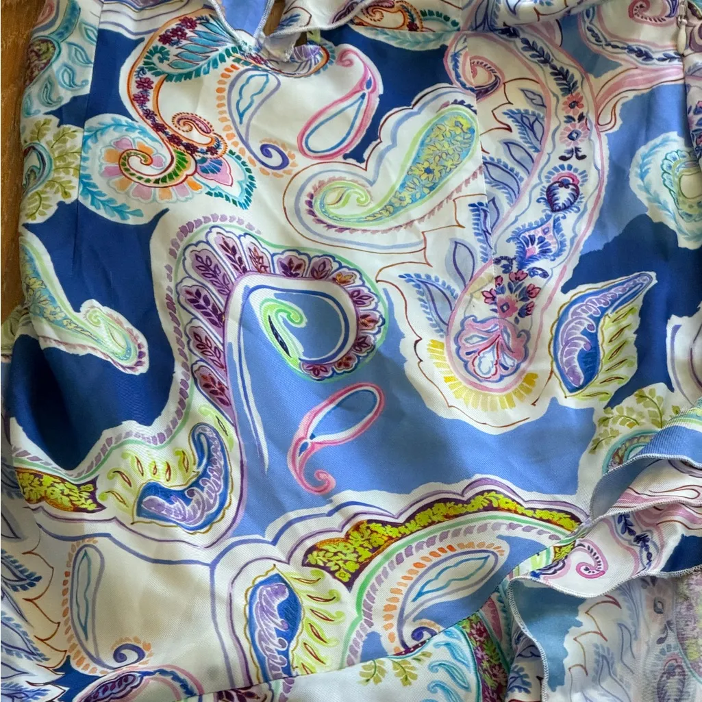 Milly from revolve Edra Summer Paisley Dress in Blue Multi - Image 3