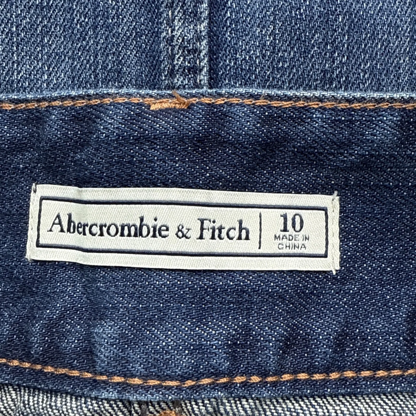 Abercrombie & Fitch Womens Lace Up Denim Mini Skirt Blue 100% Cotton Size 10 Y2K - Image 5