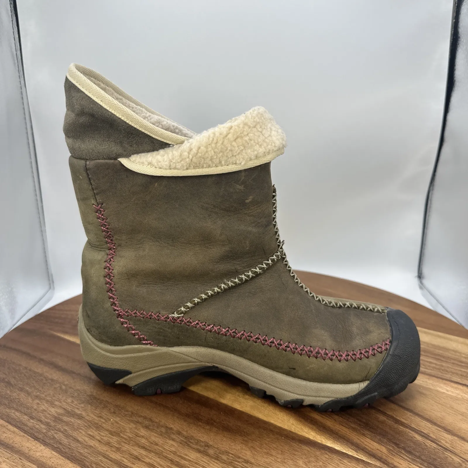 Keen Hoodoo Mid Boots Brown Brown Leather Outdoor Waterproof Women's 6.5 - Image 5