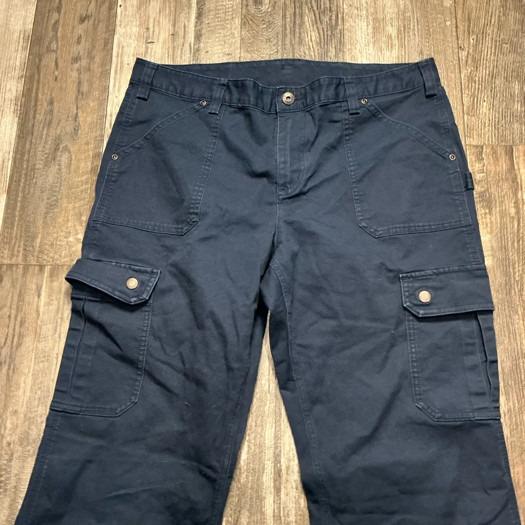 Duluth Trading Co Dark Blue Cargo Pants Size 12 - Image 2