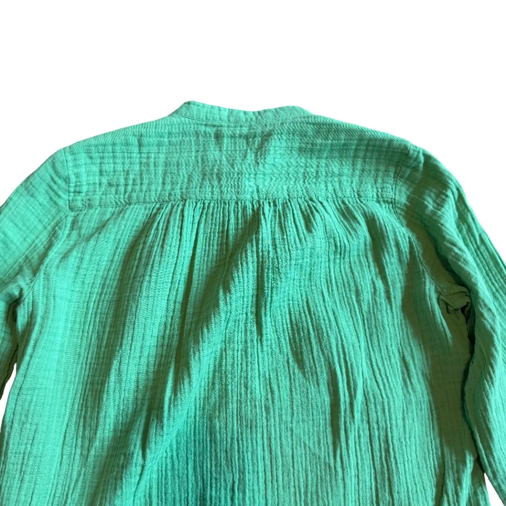 Gap 100% Cotton Gauze Button-Down Shirt Long Sleeve Lightweight Size Small Women - Image 7
