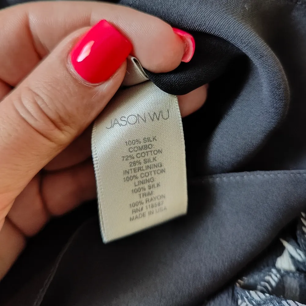 Jason Wu Botanical Crinkled Silk Dress - Image 11